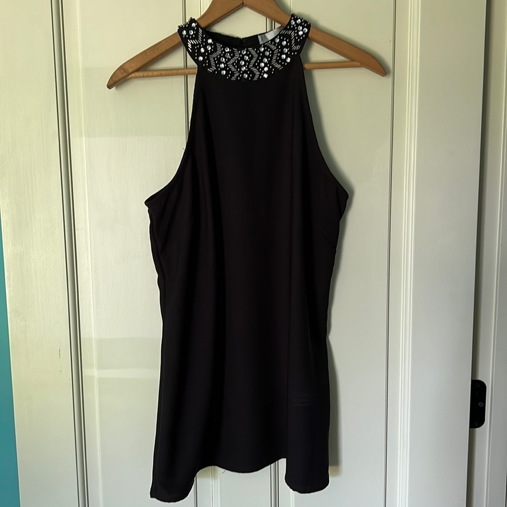 WD.NY Beaded High Neck Blouse